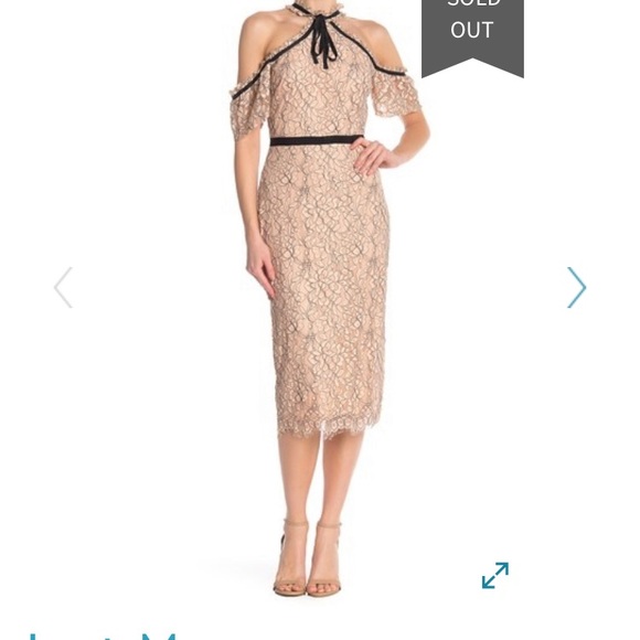 Just Me Dresses & Skirts - Midi cold shoulders lace dress